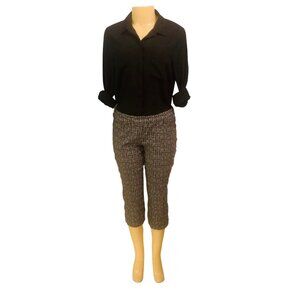 🔥5/$30 Hillary Radley Sz M Women Pants Black White